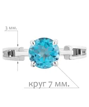 Женские Кольца_Серебро .925_ТОПАЗ__2-Лазурит-Онлайн