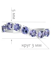Женские Кольца_Серебро .925_ТАНЗАНИТ__2-Лазурит-Онлайн