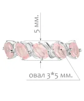 Женские Кольца_Серебро .925_КВАРЦ__2-Лазурит-Онлайн