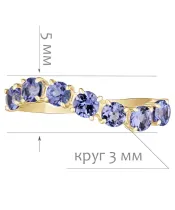 Женские Кольца_Серебро .925_ТАНЗАНИТ__2-Лазурит-Онлайн