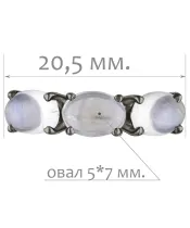 Женские Кольца_Серебро .925_ЛУННЫЙ КАМЕНЬ__2-Лазурит-Онлайн