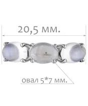 Женские Кольца_Серебро .925_ЛУННЫЙ КАМЕНЬ__2-Лазурит-Онлайн