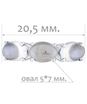 Женские Кольца_Серебро .925_ЛУННЫЙ КАМЕНЬ__2-Лазурит-Онлайн