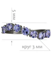 Женские Кольца_Серебро .925_ТАНЗАНИТ__2-Лазурит-Онлайн