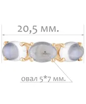 Женские Кольца_Серебро .925_ЛУННЫЙ КАМЕНЬ__2-Лазурит-Онлайн