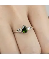 Женские Кольца_Серебро .925_ХРОМДИОПСИД_Нанокристалл_6-Лазурит-Онлайн