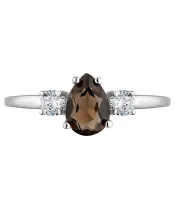 Женские Кольца_Серебро .925_РАУХТОПАЗ_Нанокристалл_3-Лазурит-Онлайн