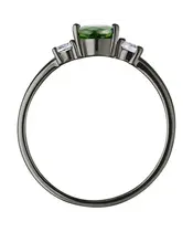 Женские Кольца_Серебро .925_ХРОМДИОПСИД_Нанокристалл_4-Лазурит-Онлайн