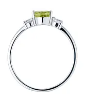 Женские Кольца_Серебро .925_ХРИЗОЛИТ_Нанокристалл_4-Лазурит-Онлайн