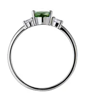 Женские Кольца_Серебро .925_ХРОМДИОПСИД_Нанокристалл_4-Лазурит-Онлайн