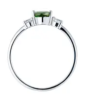 Женские Кольца_Серебро .925_ХРОМДИОПСИД_Нанокристалл_4-Лазурит-Онлайн