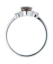 Женские Кольца_Серебро .925_РАУХТОПАЗ_Нанокристалл_4-Лазурит-Онлайн