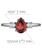 Женские Кольца_Серебро .925_ГРАНАТ_Нанокристалл_2-Лазурит-Онлайн