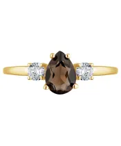 Женские Кольца_Серебро .925_РАУХТОПАЗ_Нанокристалл_3-Лазурит-Онлайн