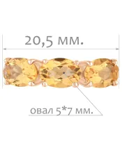 Женские Кольца_Серебро .925_ЦИТРИН__2-Лазурит-Онлайн