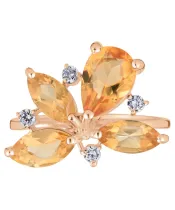 Женские Кольца_Серебро .925_ЦИТРИН_Нанокристалл_3-Лазурит-Онлайн