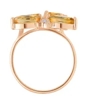 Женские Кольца_Серебро .925_ЦИТРИН_Нанокристалл_4-Лазурит-Онлайн