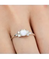 Женские Кольца_Серебро .925_ЛУННЫЙ КАМЕНЬ_Нанокристалл_5-Лазурит-Онлайн