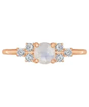 Женские Кольца_Серебро .925_ЛУННЫЙ КАМЕНЬ_Нанокристалл_3-Лазурит-Онлайн