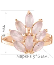 Женские Кольца_Серебро .925_КВАРЦ__2-Лазурит-Онлайн