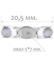 Женские Кольца_Серебро .925_ЛУННЫЙ КАМЕНЬ__2-Лазурит-Онлайн