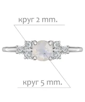 Женские Кольца_Серебро .925_ЛУННЫЙ КАМЕНЬ_Нанокристалл_2-Лазурит-Онлайн