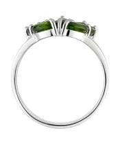 Женские Кольца_Серебро .925_ХРОМДИОПСИД__4-Лазурит-Онлайн