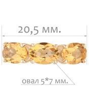 Женские Кольца_Серебро .925_ЦИТРИН__2-Лазурит-Онлайн