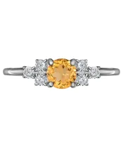 Женские Кольца_Серебро .925_ЦИТРИН_Нанокристалл_3-Лазурит-Онлайн