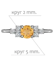 Женские Кольца_Серебро .925_ЦИТРИН_Нанокристалл_2-Лазурит-Онлайн