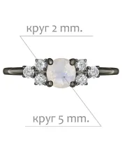 Женские Кольца_Серебро .925_ЛУННЫЙ КАМЕНЬ_Нанокристалл_2-Лазурит-Онлайн