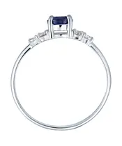 Женские Кольца_Серебро .925_САПФИР_Нанокристалл_4-Лазурит-Онлайн