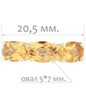 Женские Кольца_Серебро .925_ЦИТРИН__2-Лазурит-Онлайн