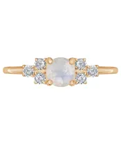 Женские Кольца_Серебро .925_ЛУННЫЙ КАМЕНЬ_Нанокристалл_3-Лазурит-Онлайн