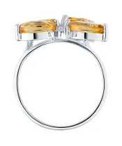 Женские Кольца_Серебро .925_ЦИТРИН_Нанокристалл_4-Лазурит-Онлайн