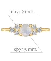 Женские Кольца_Серебро .925_ЛУННЫЙ КАМЕНЬ_Нанокристалл_2-Лазурит-Онлайн