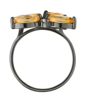 Женские Кольца_Серебро .925_ЦИТРИН_Нанокристалл_4-Лазурит-Онлайн