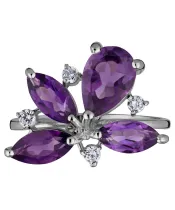 Женские Кольца_Серебро .925_АМЕТИСТ_Нанокристалл_3-Лазурит-Онлайн