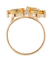 Женские Кольца_Серебро .925_ЦИТРИН_Нанокристалл_4-Лазурит-Онлайн