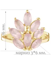 Женские Кольца_Серебро .925_КВАРЦ__2-Лазурит-Онлайн