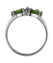 Женские Кольца_Серебро .925_ХРОМДИОПСИД__4-Лазурит-Онлайн