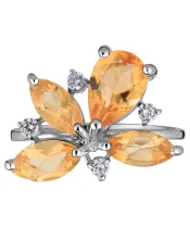 Женские Кольца_Серебро .925_ЦИТРИН_Нанокристалл_3-Лазурит-Онлайн