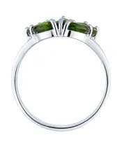 Женские Кольца_Серебро .925_ХРОМДИОПСИД__4-Лазурит-Онлайн