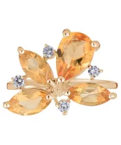 Женские Кольца_Серебро .925_ЦИТРИН_Нанокристалл_3-Лазурит-Онлайн