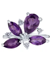 Женские Кольца_Серебро .925_АМЕТИСТ_Нанокристалл_3-Лазурит-Онлайн