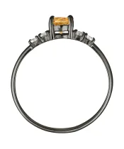 Женские Кольца_Серебро .925_ЦИТРИН_Нанокристалл_4-Лазурит-Онлайн