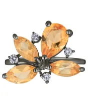 Женские Кольца_Серебро .925_ЦИТРИН_Нанокристалл_3-Лазурит-Онлайн