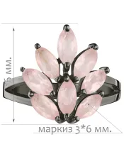 Женские Кольца_Серебро .925_КВАРЦ__2-Лазурит-Онлайн