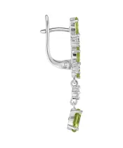 Женские Серьги_Серебро .925_ХРИЗОЛИТ_Нанокристалл_2-Лазурит-Онлайн