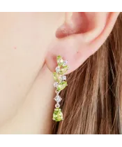 Женские Серьги_Серебро .925_ХРИЗОЛИТ_Нанокристалл_3-Лазурит-Онлайн